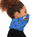 Turtle Pop Neck Gaiter — Colorful Swamp All-Over Print