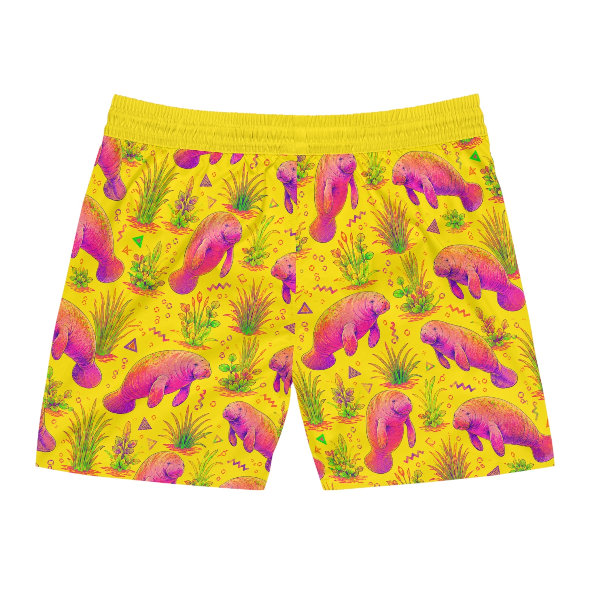 Neon Manatee - Men's Mid-Length Swim Shorts