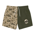 Airboat Heritage  – Olive Split-Panel Swim Trunks