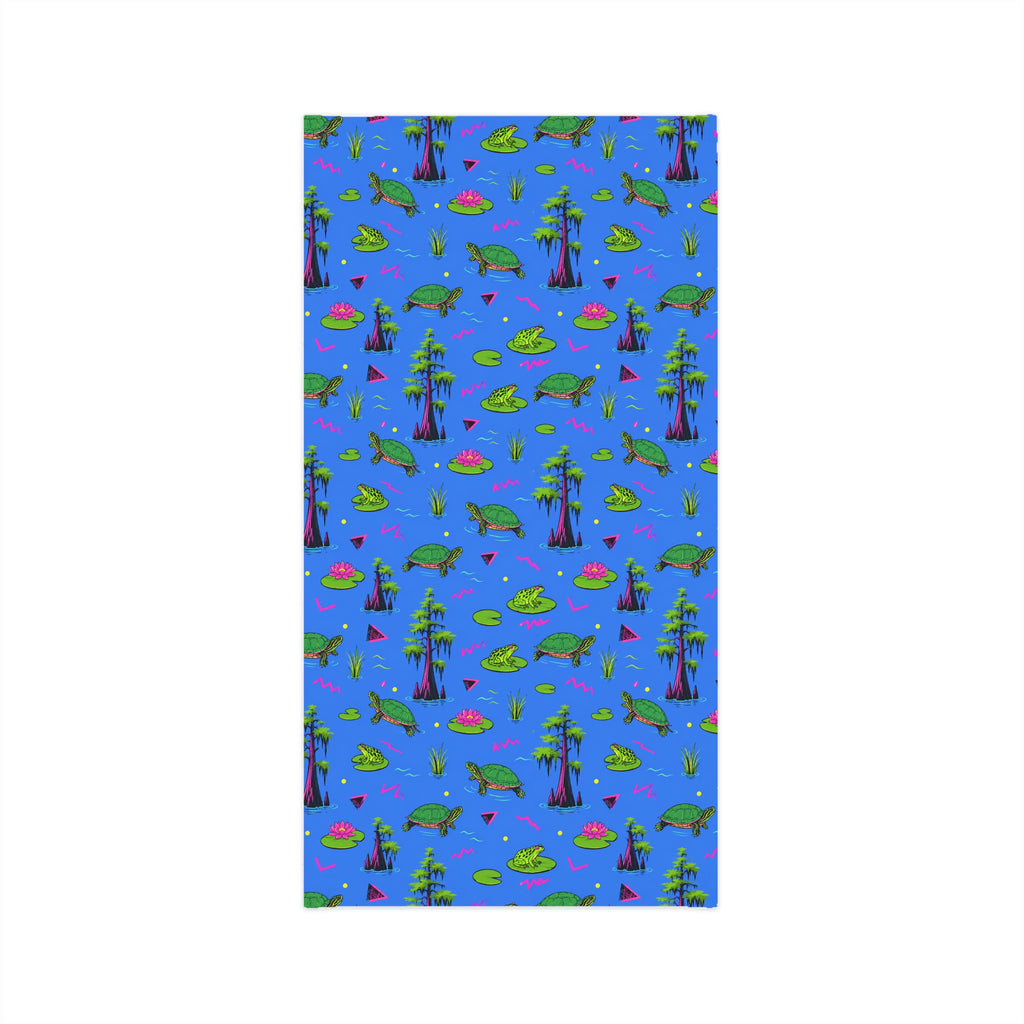 Turtle Pop Neck Gaiter — Colorful Swamp All-Over Print