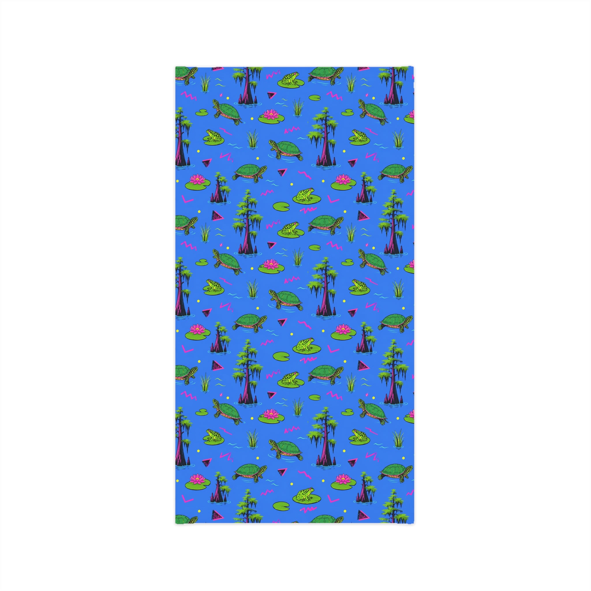 Turtle Pop Neck Gaiter — Colorful Swamp All-Over Print